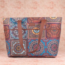 Multicolor Mandala Print Tote Bag